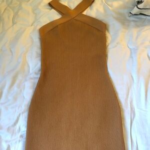 Aritzia Babaton SCULPT KNIT CRISS CROSS DRESS